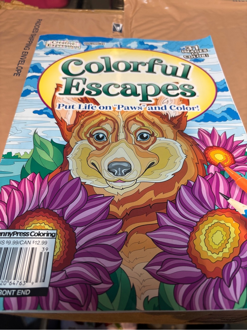 Colorful Escapes Dog Coloring Book - new